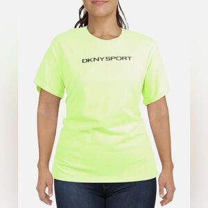 Dkny Sport - Plus Womens Crewneck Cotton T-Shirt-NWT